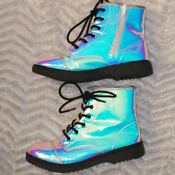 holographic boots for girls